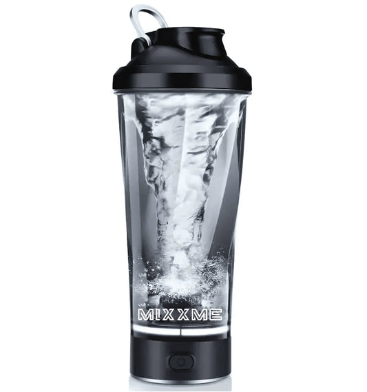 Black Premium 24 Oz Electric Protein Mixer Bottle - Portable Shaker Cup for Smooth Blends on the Go